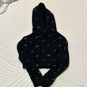 Nike Kids Black Multicolor Logo Hoodie